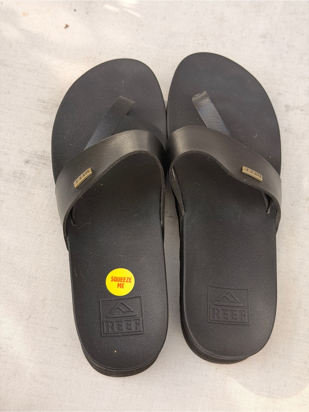 Reef Womans Black Cushion Flip Flop Sandals